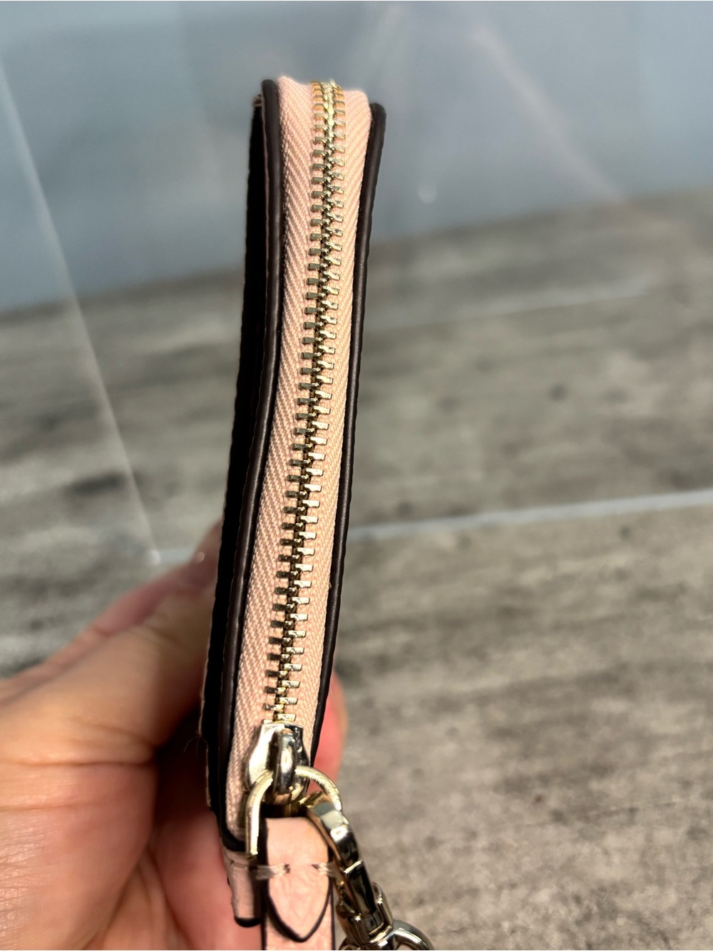 Kate Spade Leila Small Card Holder Wristlet Keychain WLR00398 Light Pink - Picture 7 of 9